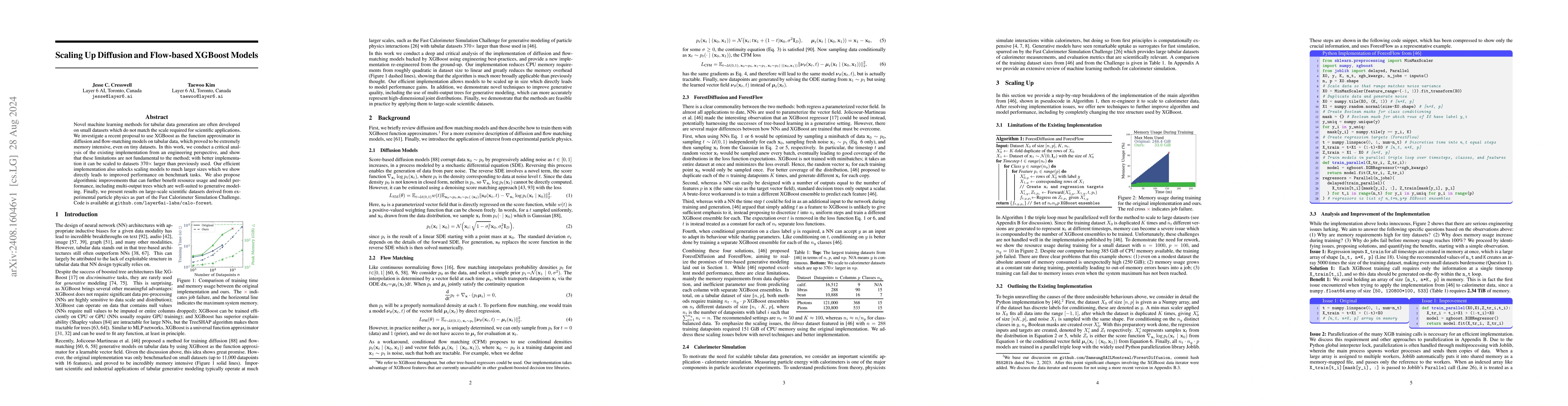 Thumbnail for Scaling Up Diffusion and Flow-based XGBoost Models