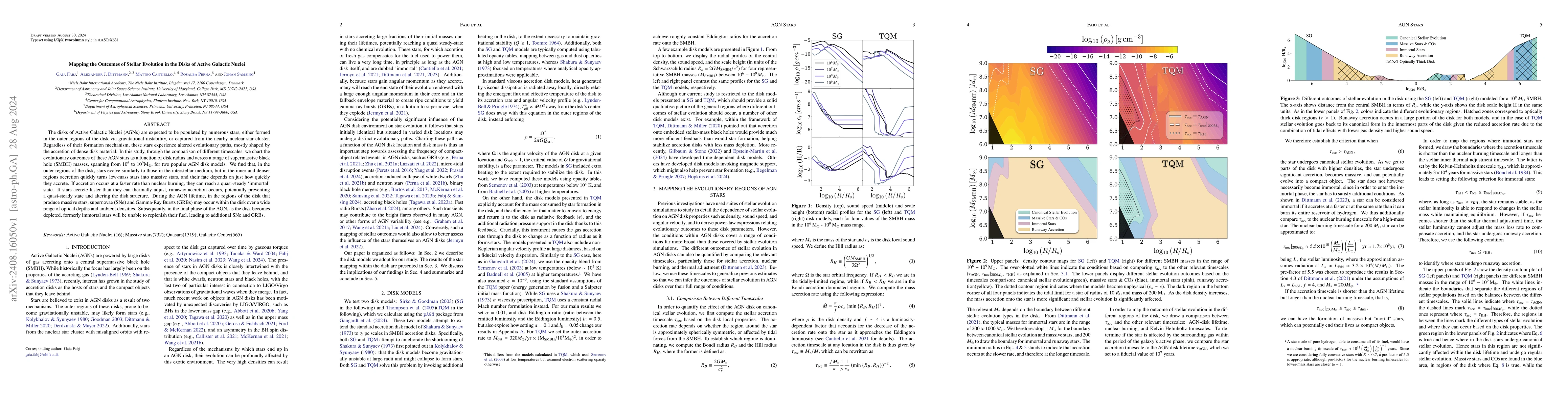 Thumbnail for Mapping the Outcomes of Stellar Evolution in the Disks of Active
  Galactic Nuclei