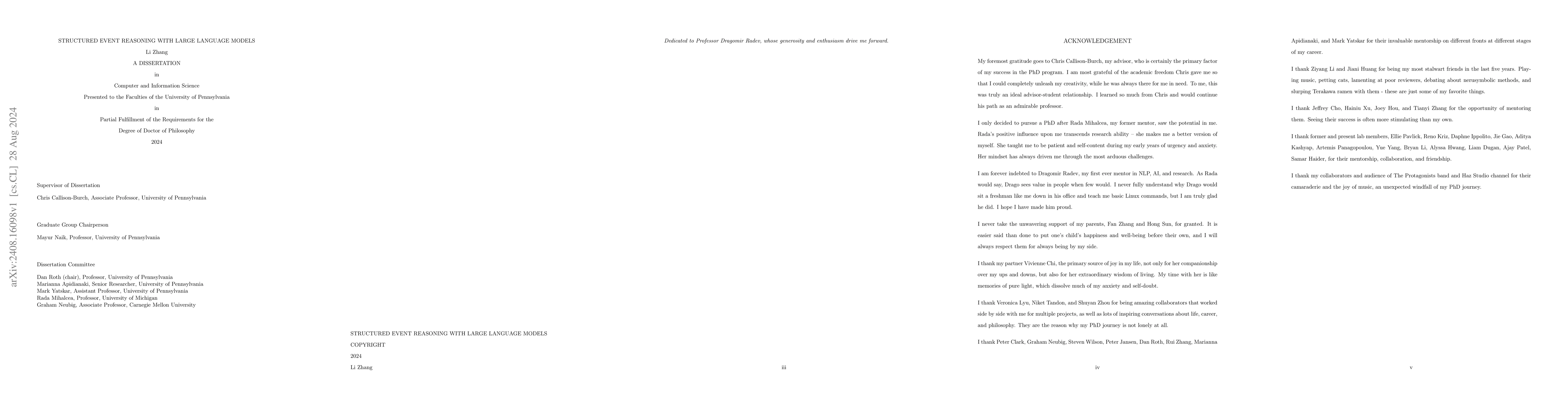 Thumbnail for Structured Event Reasoning with Large Language Models