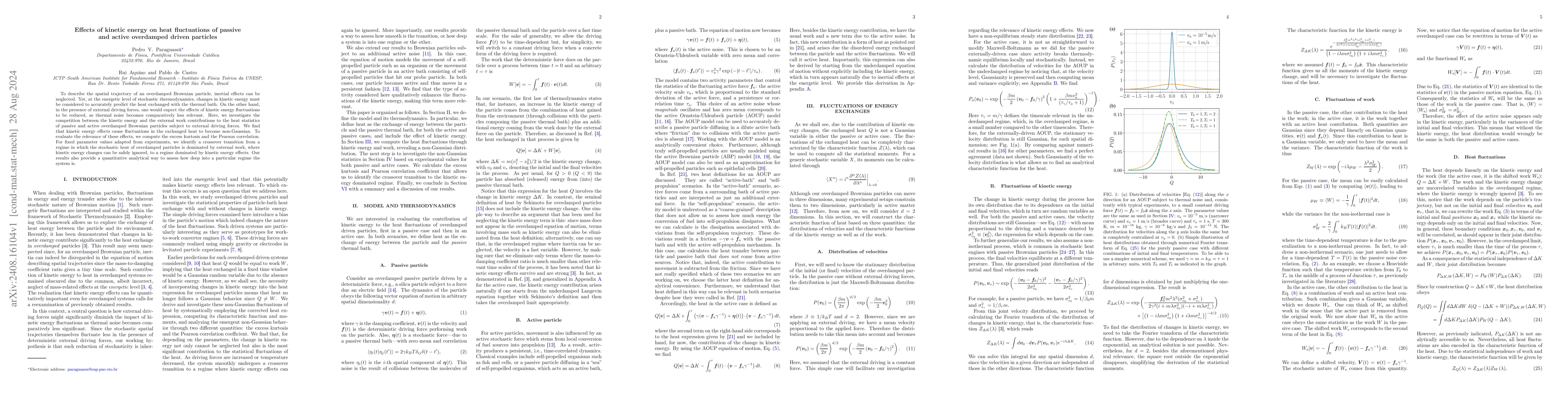Thumbnail for Effects of kinetic energy on heat fluctuations of passive and active
  overdamped driven particles