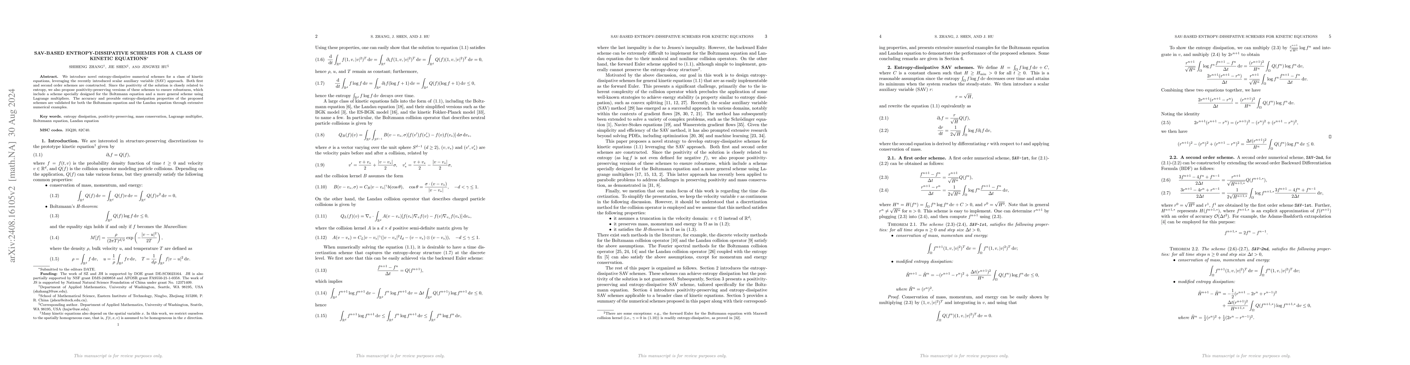 Thumbnail for SAV-based entropy-dissipative schemes for a class of kinetic equations