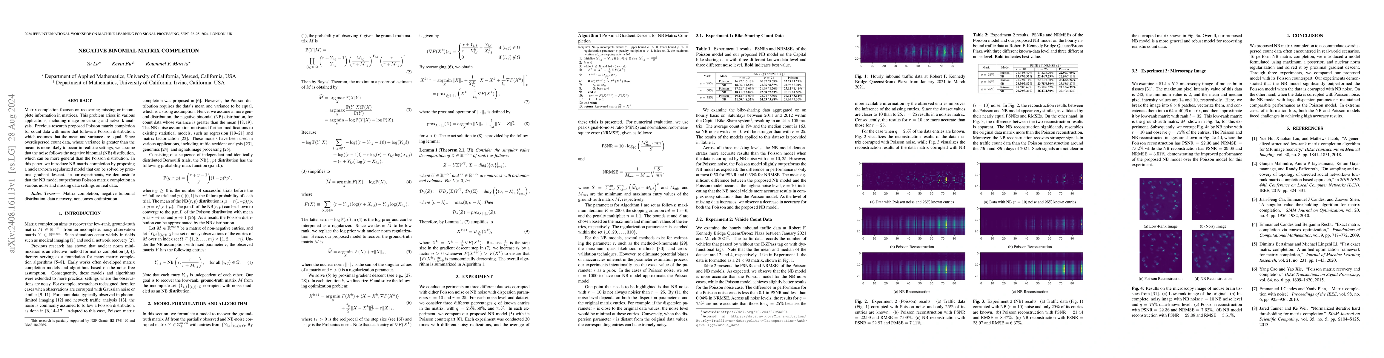 Thumbnail for Negative Binomial Matrix Completion