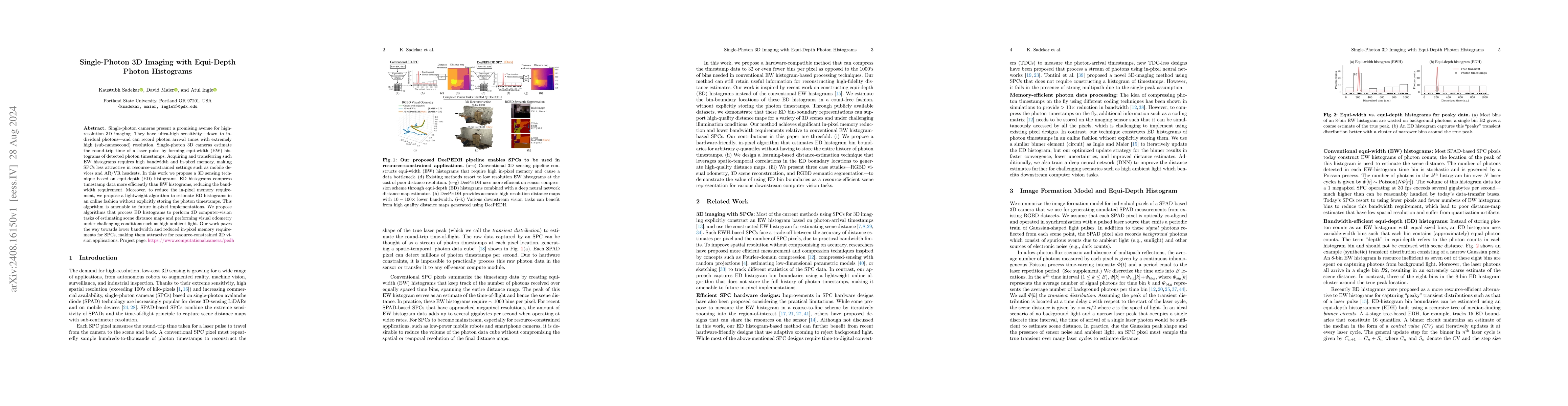 Thumbnail for Single-Photon 3D Imaging with Equi-Depth Photon Histograms