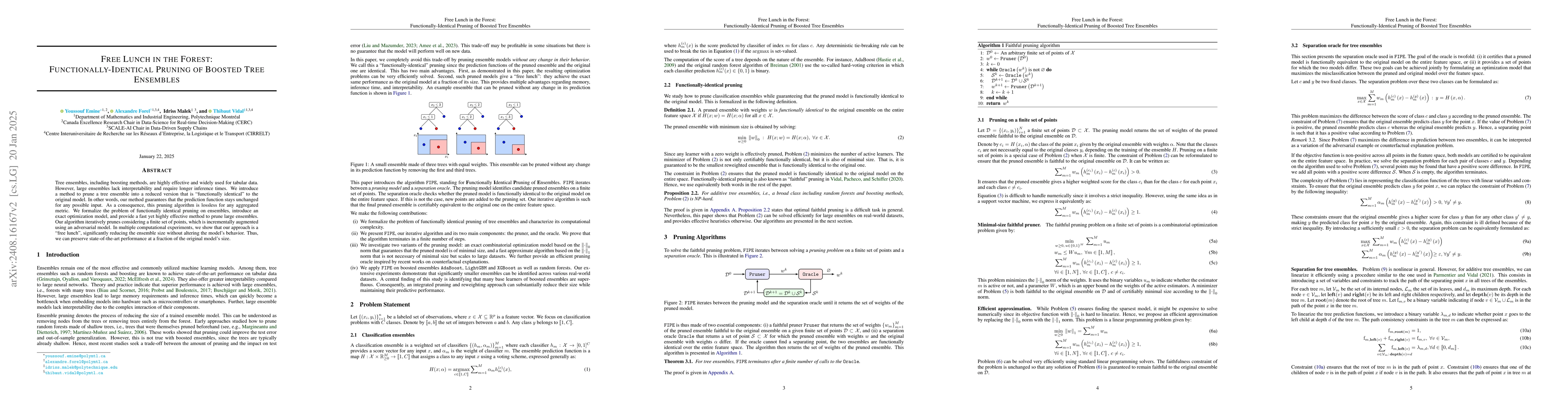 Thumbnail for Free Lunch in the Forest: Functionally-Identical Pruning of Boosted Tree
  Ensembles