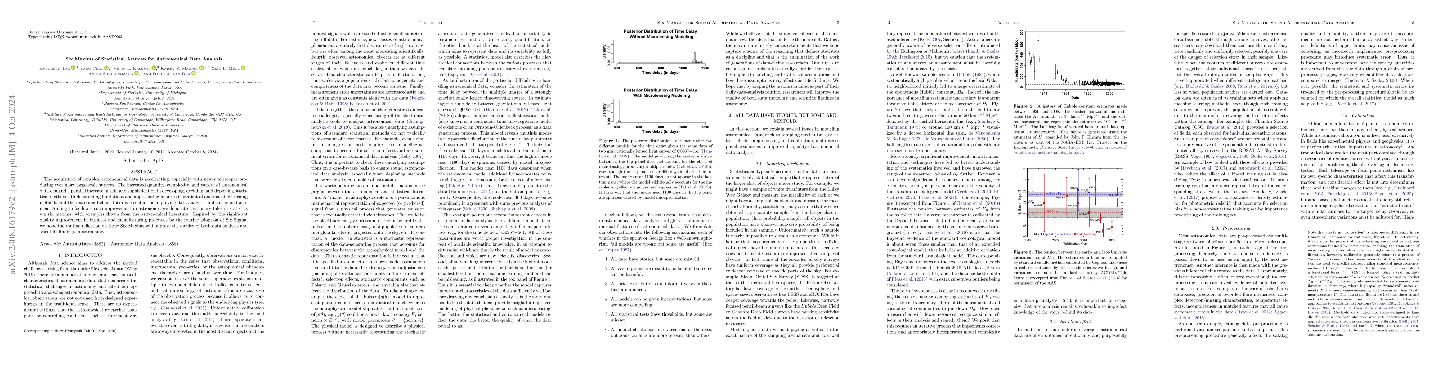 Thumbnail for Six Maxims of Statistical Acumen for Astronomical Data Analysis