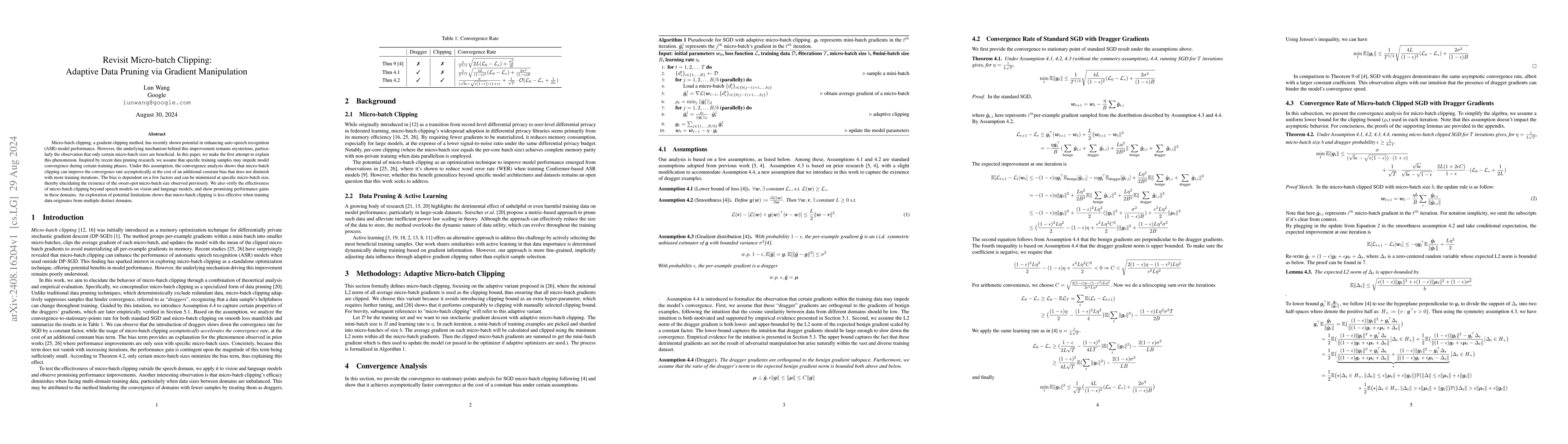 Thumbnail for Revisit Micro-batch Clipping: Adaptive Data Pruning via Gradient
  Manipulation