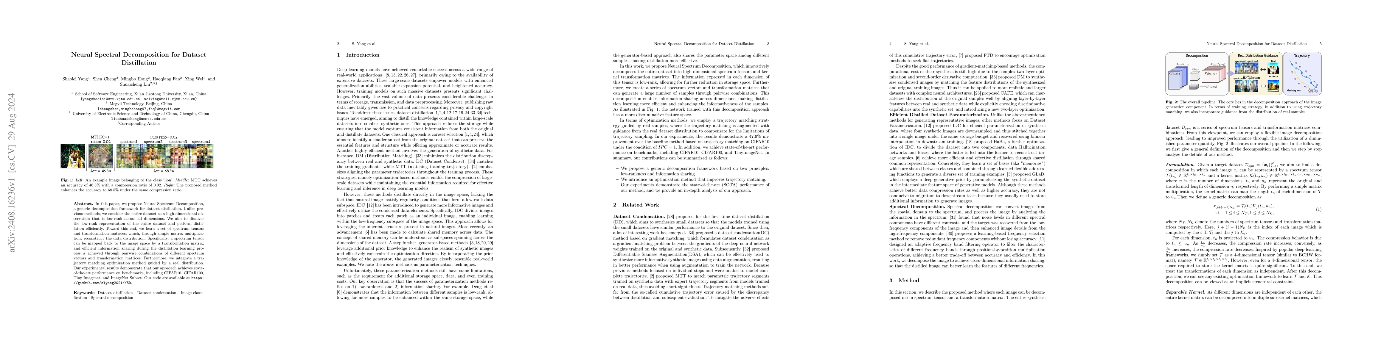 Thumbnail for Neural Spectral Decomposition for Dataset Distillation