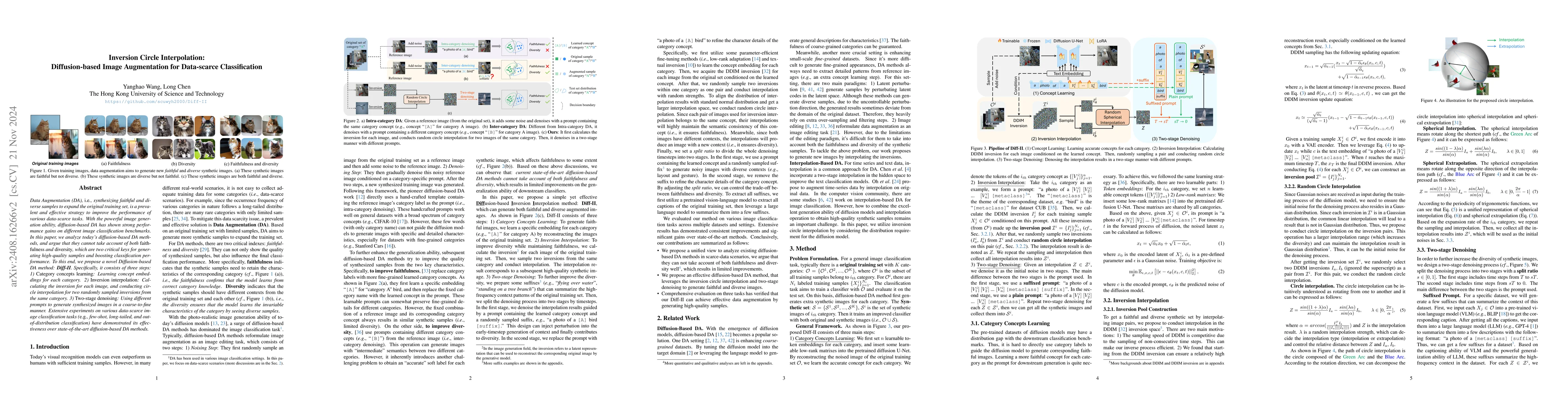 Thumbnail for Improving Diffusion-based Data Augmentation with Inversion Spherical
  Interpolation