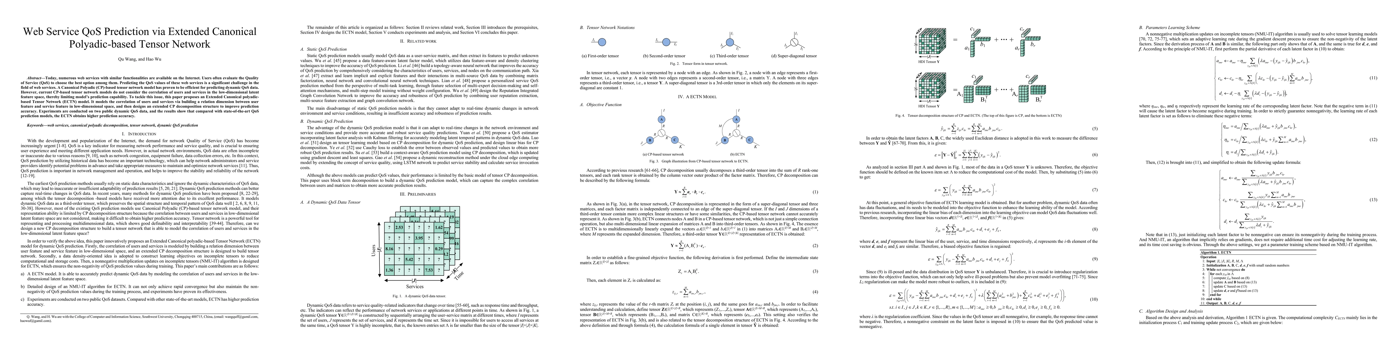 Thumbnail for Web Service QoS Prediction via Extended Canonical Polyadic-based Tensor
  Network
