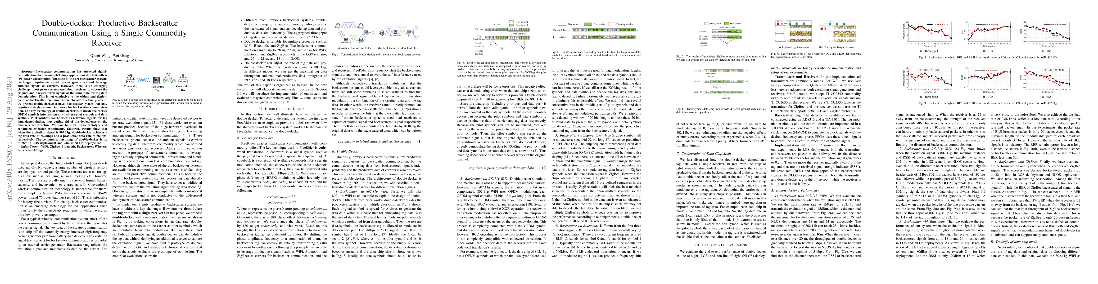 Thumbnail for Double-decker: Productive Backscatter Communication Using a Single
  Commodity Receiver