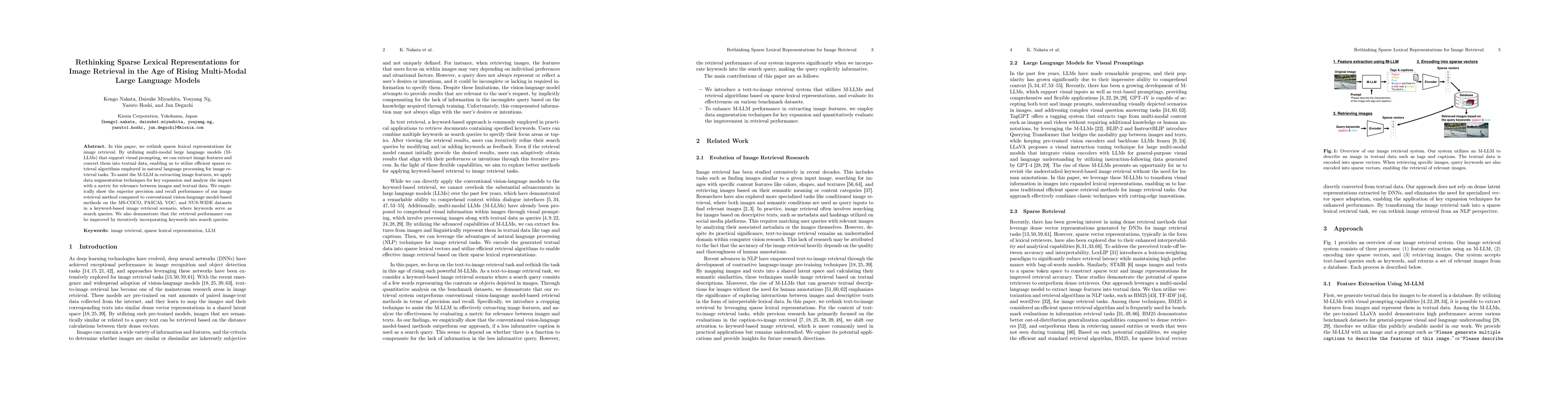 Thumbnail for Rethinking Sparse Lexical Representations for Image Retrieval in the Age
  of Rising Multi-Modal Large Language Models