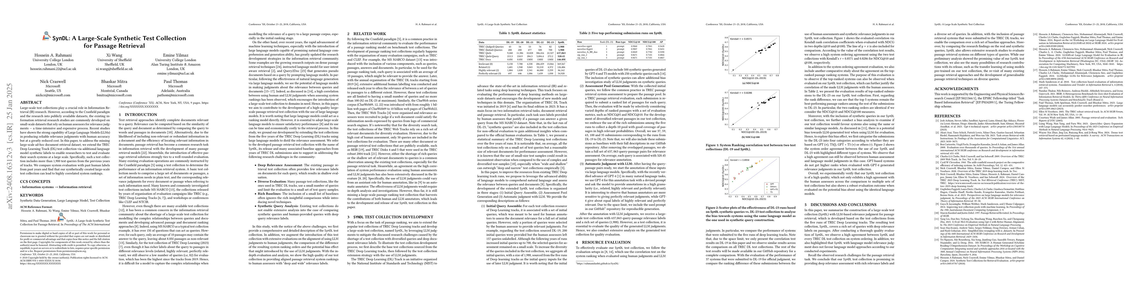 Thumbnail for SynDL: A Large-Scale Synthetic Test Collection for Passage Retrieval