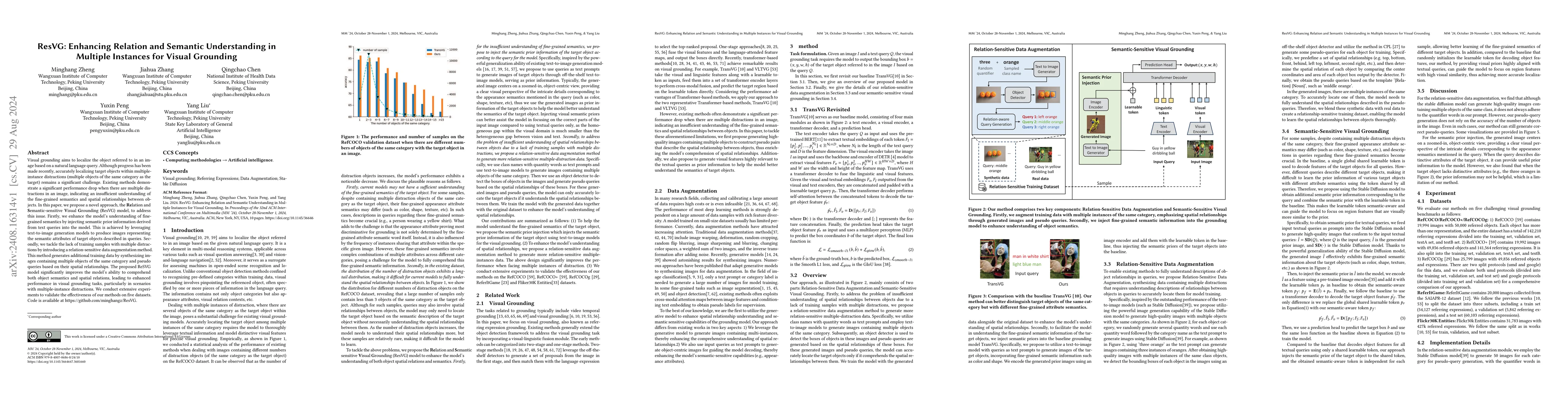 Thumbnail for ResVG: Enhancing Relation and Semantic Understanding in Multiple
  Instances for Visual Grounding