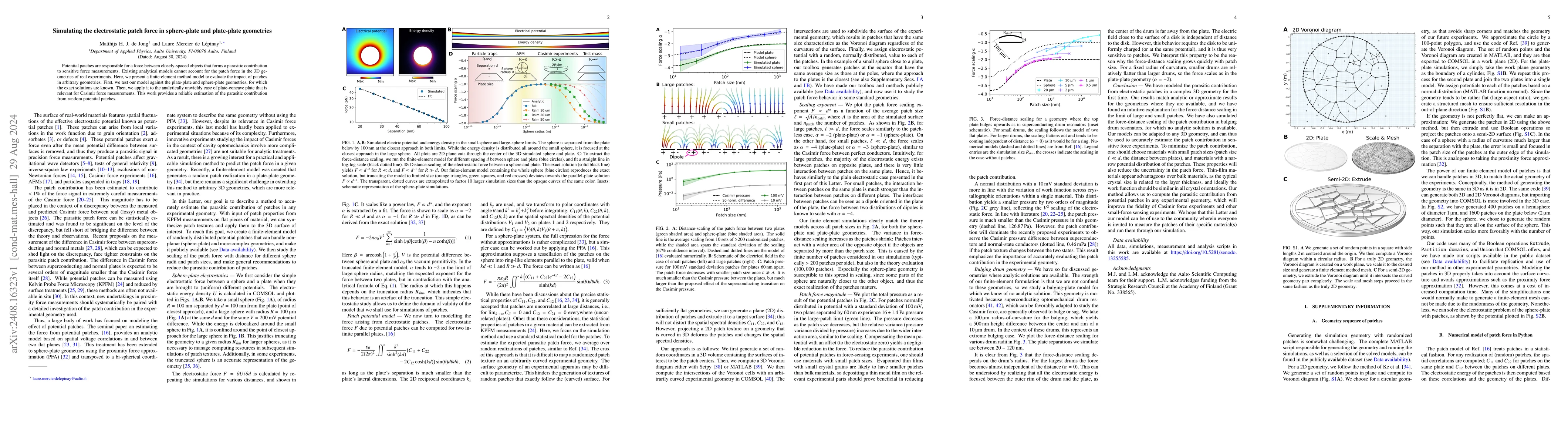 Thumbnail for Simulating the electrostatic patch force in sphere-plate and plate-plate
  geometries