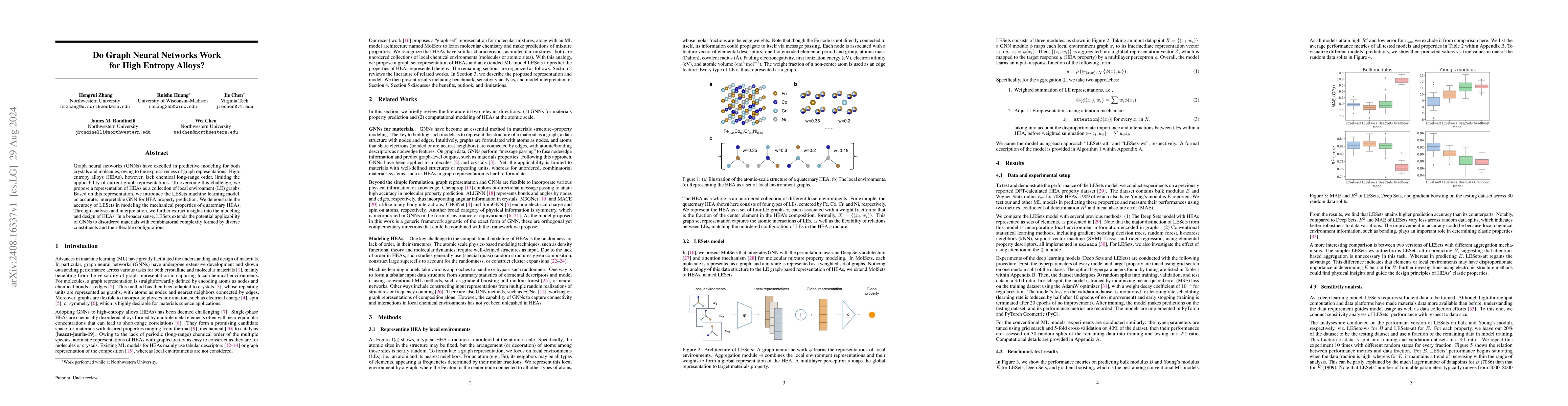 Thumbnail for Do Graph Neural Networks Work for High Entropy Alloys?