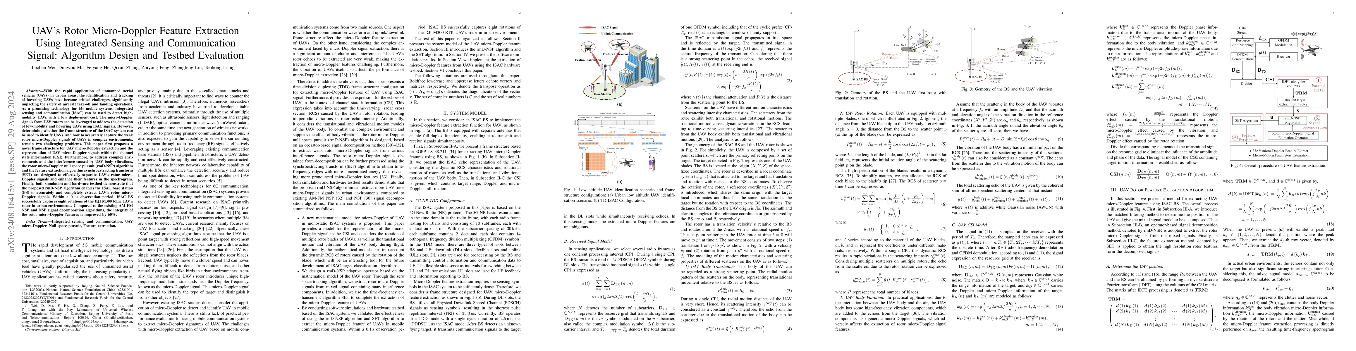 Thumbnail for UAV's Rotor Micro-Doppler Feature Extraction Using Integrated Sensing
  and Communication Signal: Algorithm Design and Testbed Evaluation