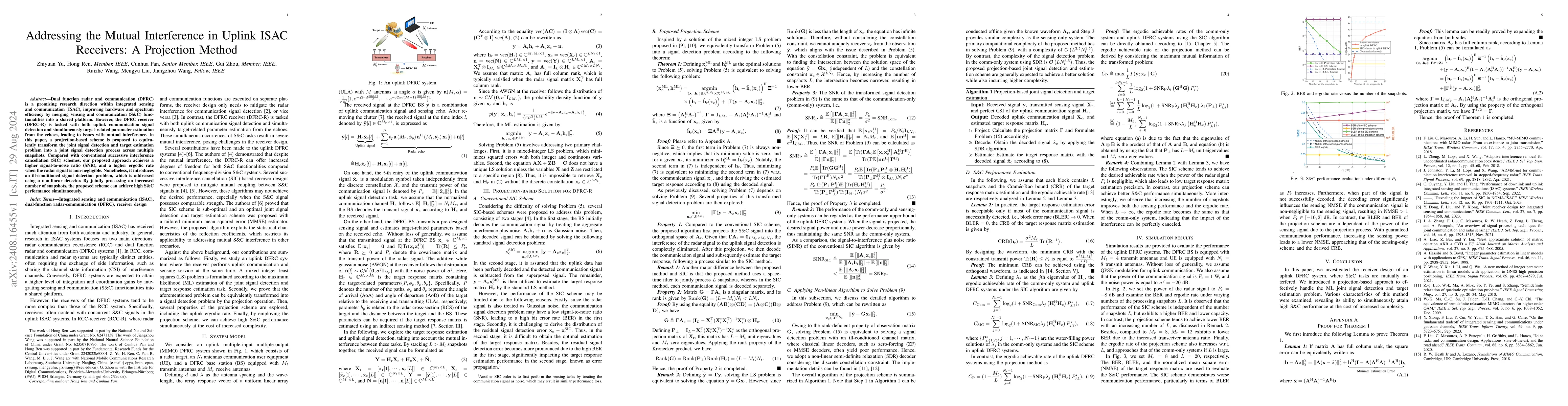 Thumbnail for Addressing the Mutual Interference in Uplink ISAC Receivers: A
  Projection Method