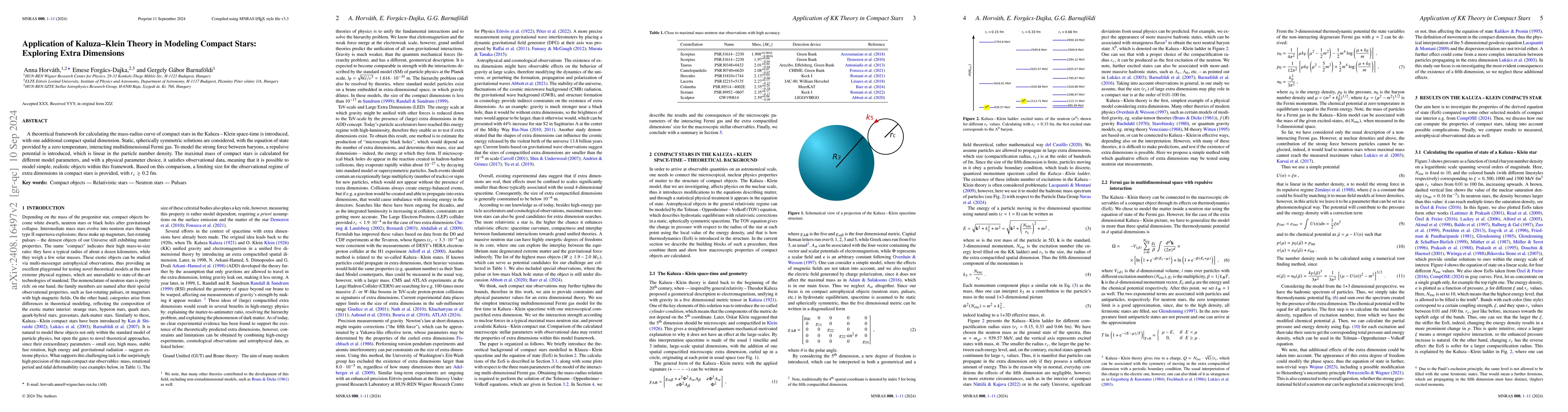 Thumbnail for Application of Kaluza-Klein Theory in Modeling Compact Stars: Exploring
  Extra Dimensions