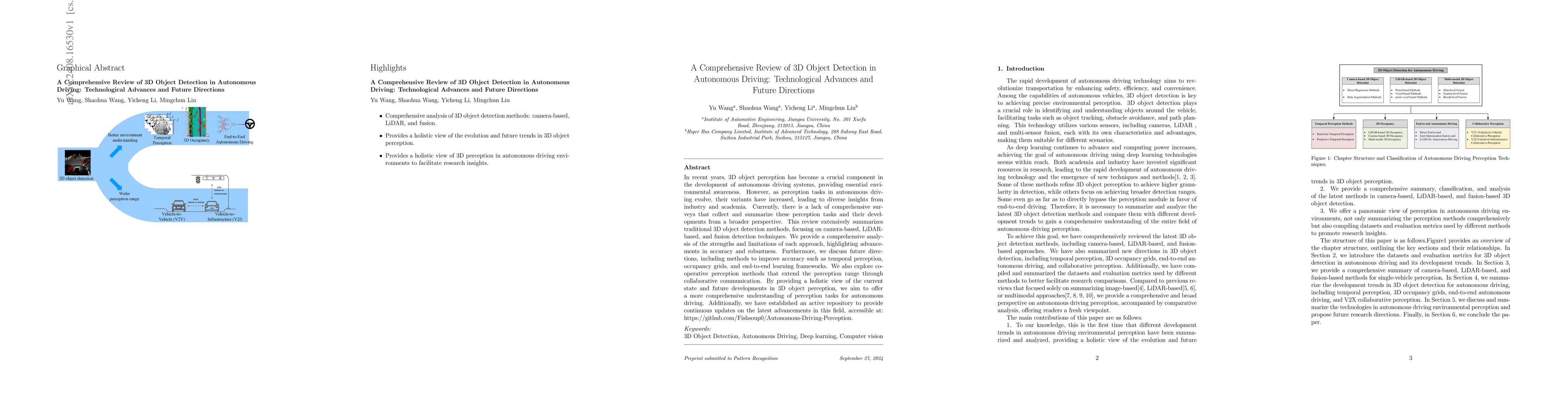 Thumbnail for A Comprehensive Review of 3D Object Detection in Autonomous Driving:
  Technological Advances and Future Directions