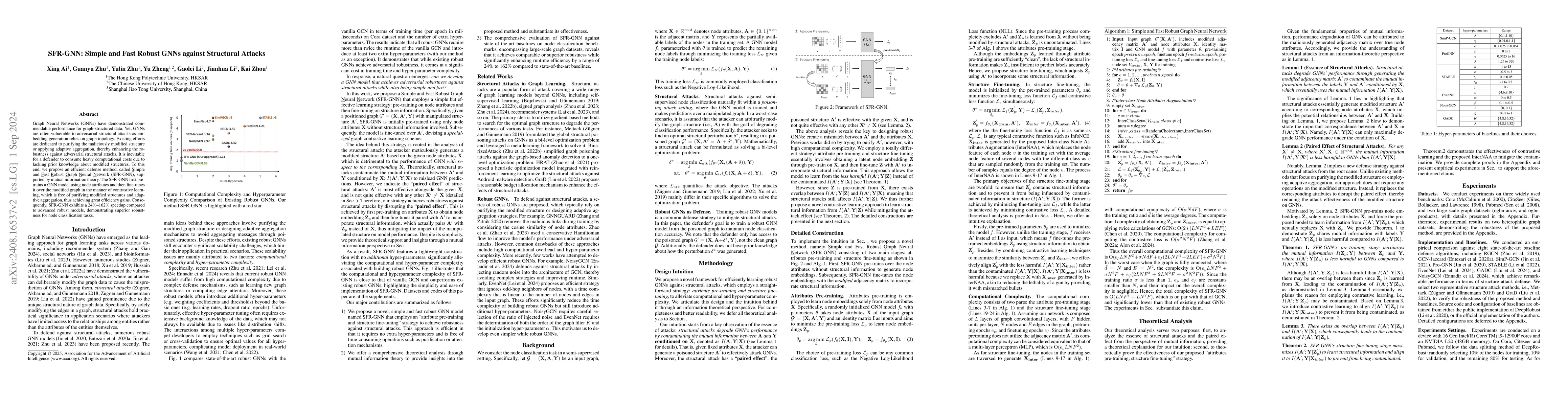 Thumbnail for SFR-GNN: Simple and Fast Robust GNNs against Structural Attacks