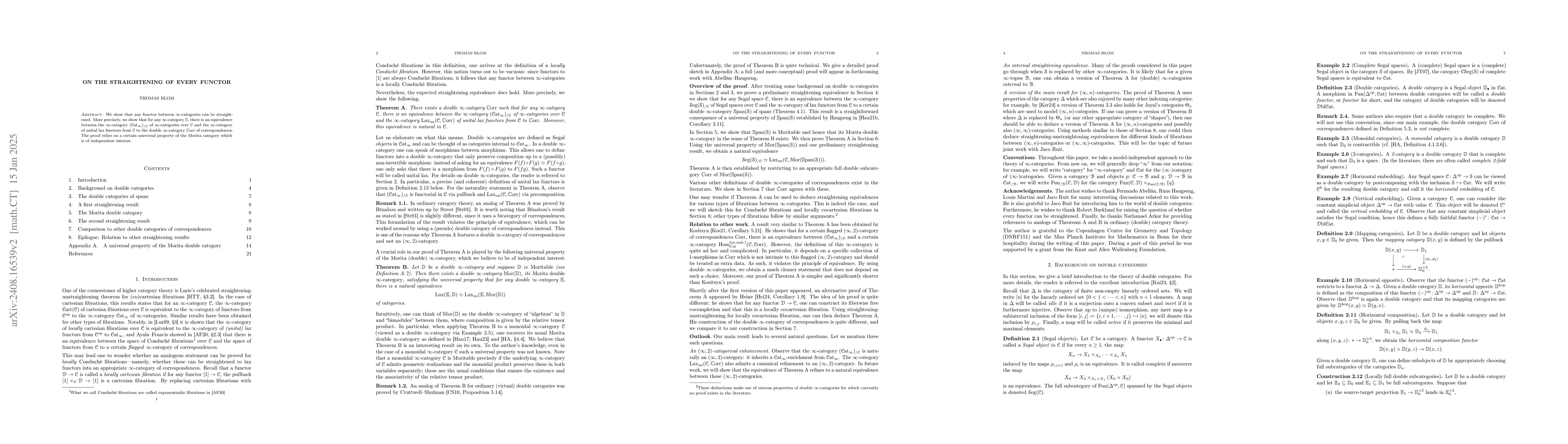 Thumbnail for On the straightening of every functor
