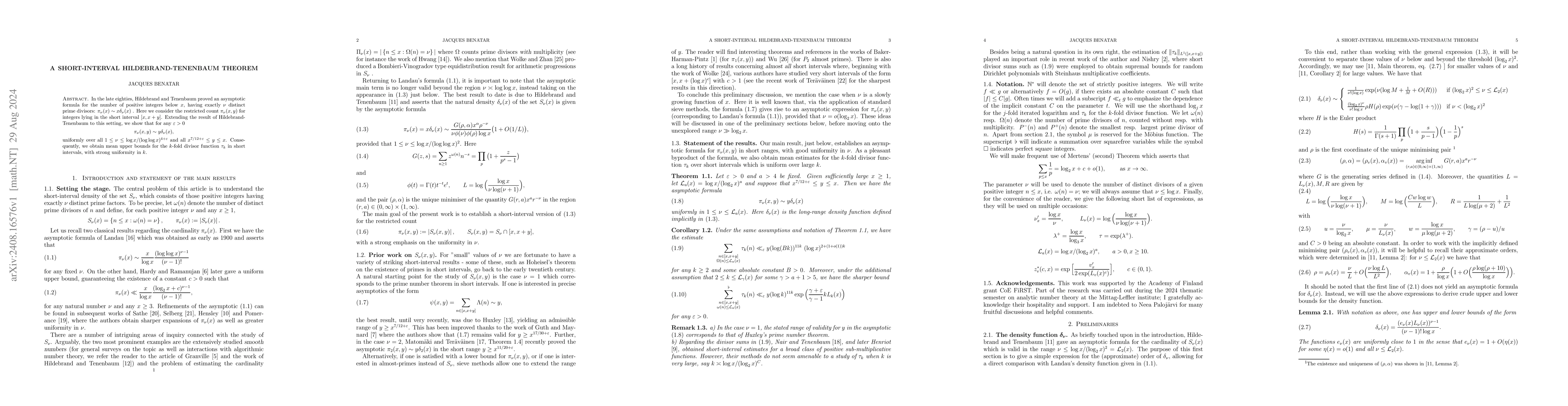 Thumbnail for A short-interval Hildebrand-Tenenbaum theorem