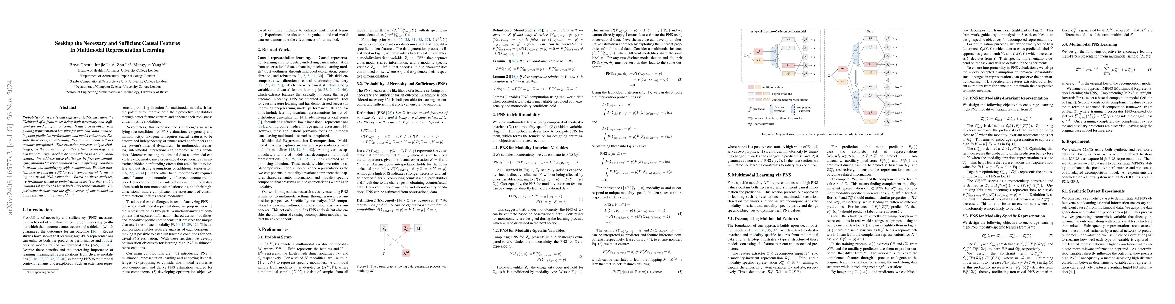 Thumbnail for Seeking the Sufficiency and Necessity Causal Features in Multimodal
  Representation Learning