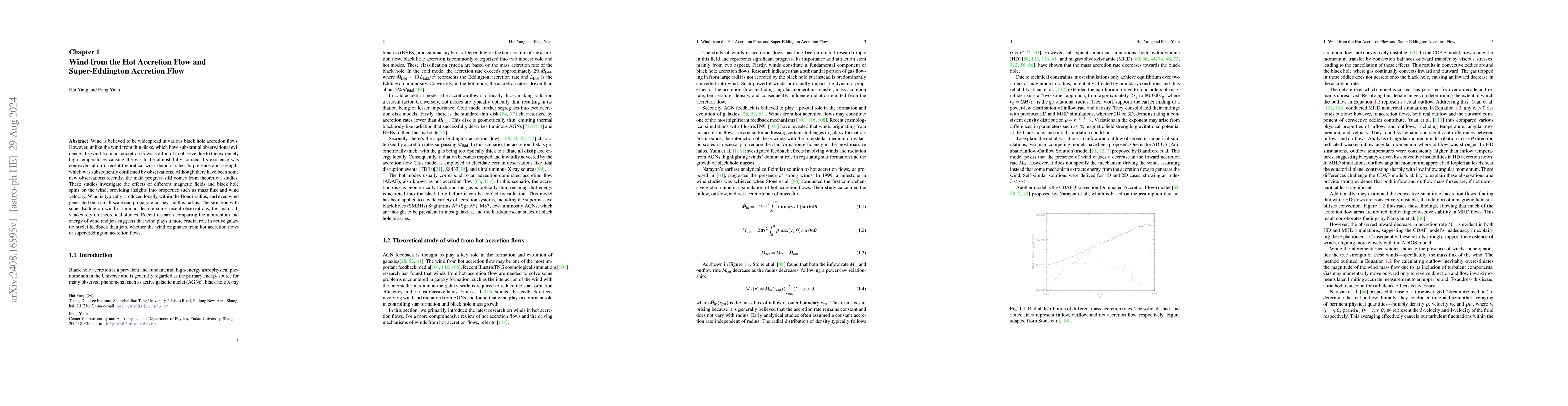Thumbnail for Wind from the Hot Accretion Flow and Super-Eddington Accretion Flow