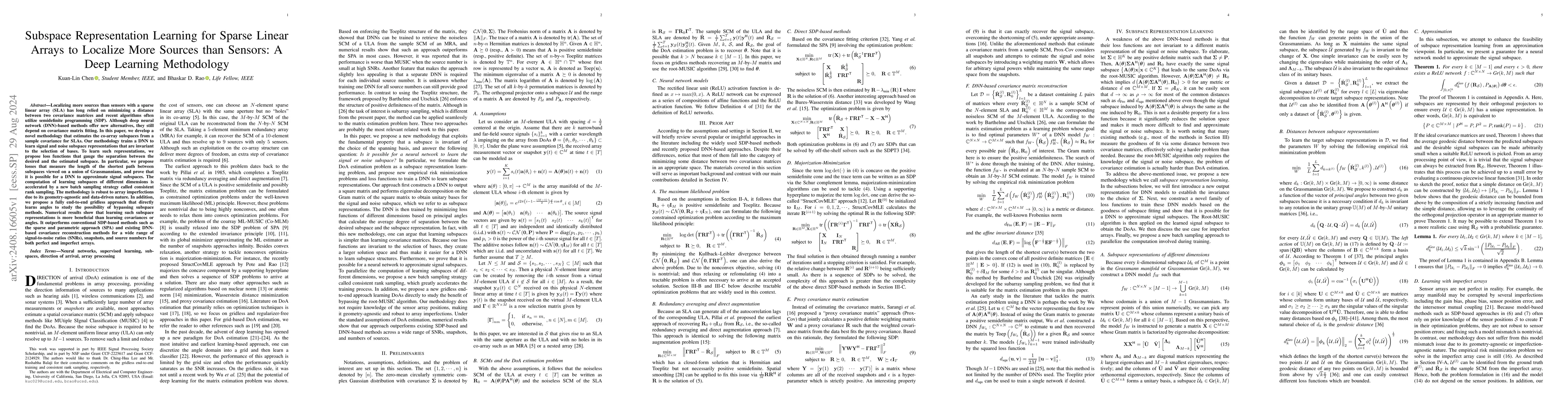 Thumbnail for Subspace Representation Learning for Sparse Linear Arrays to Localize
  More Sources than Sensors: A Deep Learning Methodology