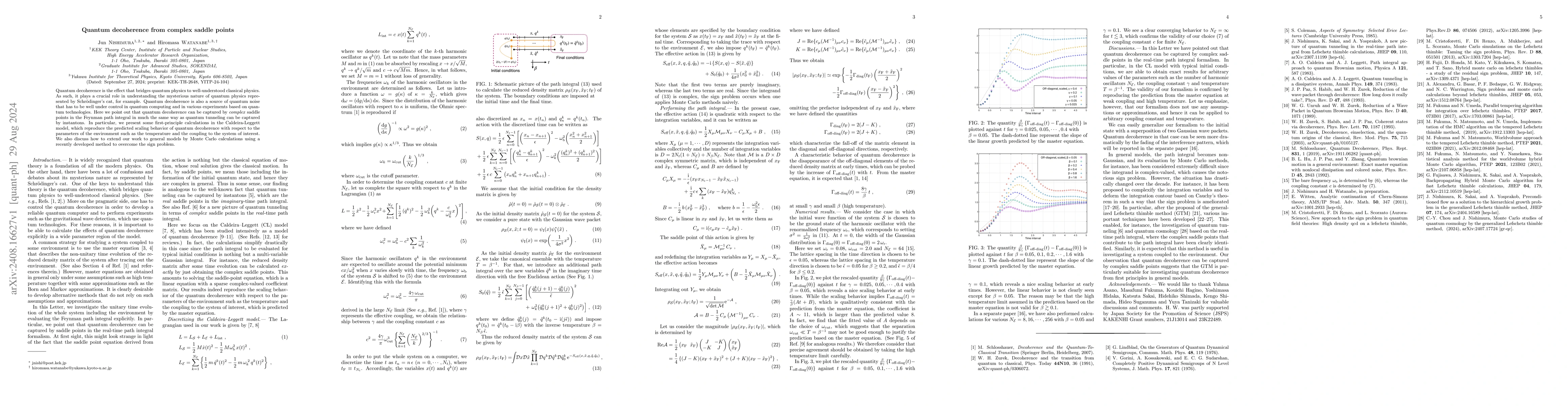Thumbnail for Quantum decoherence from complex saddle points