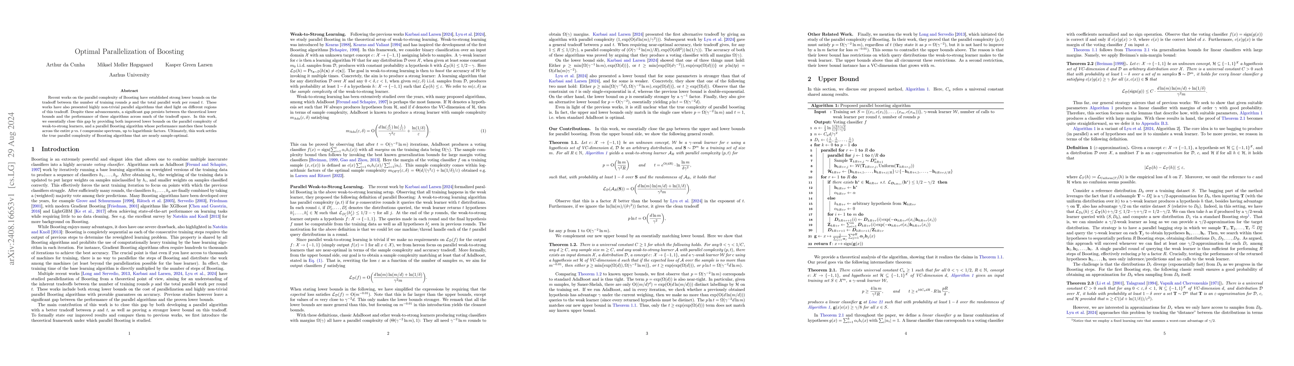 Thumbnail for Optimal Parallelization of Boosting