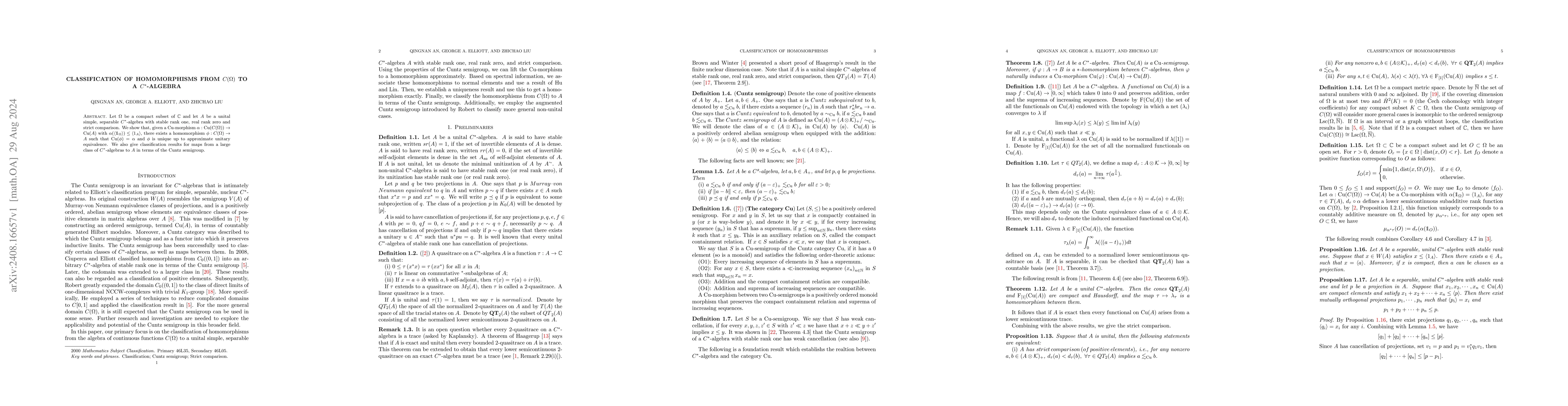 Thumbnail for Classification of homomorphisms from $C(Ω)$ to a $C^*$-algebra