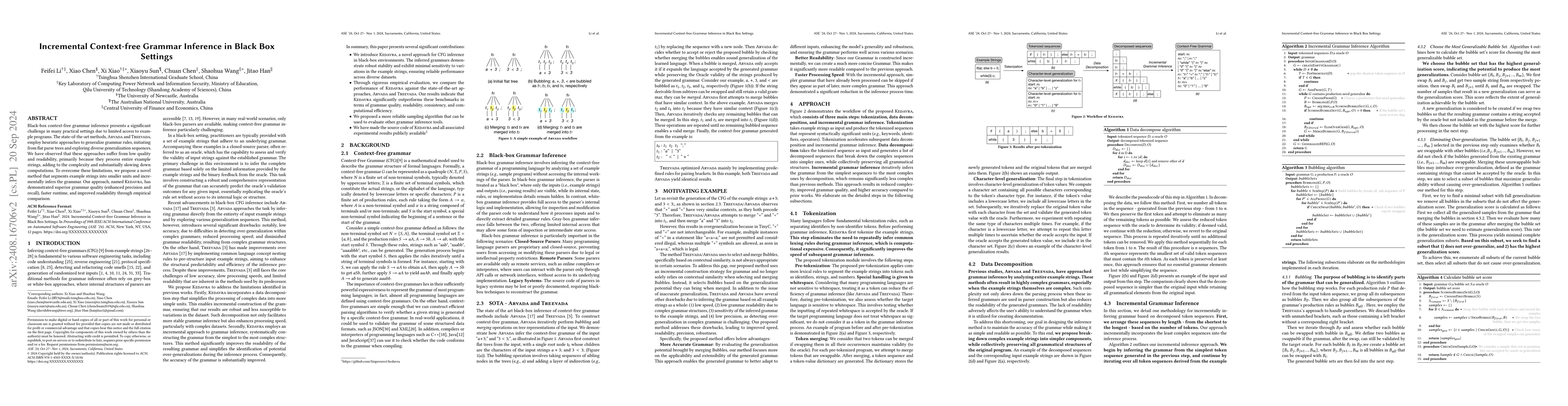 Thumbnail for Incremental Context-free Grammar Inference in Black Box Settings