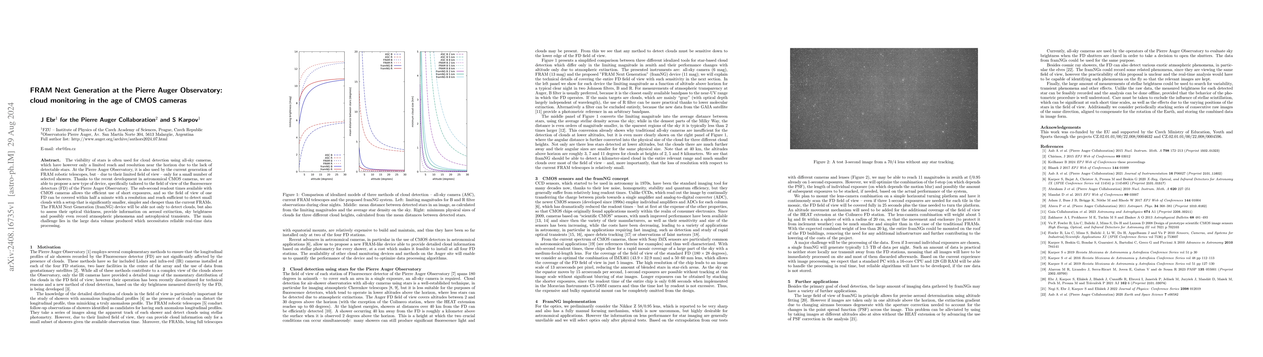 Thumbnail for FRAM Next Generation at the Pierre Auger Observatory: cloud monitoring
  in the age of CMOS cameras
