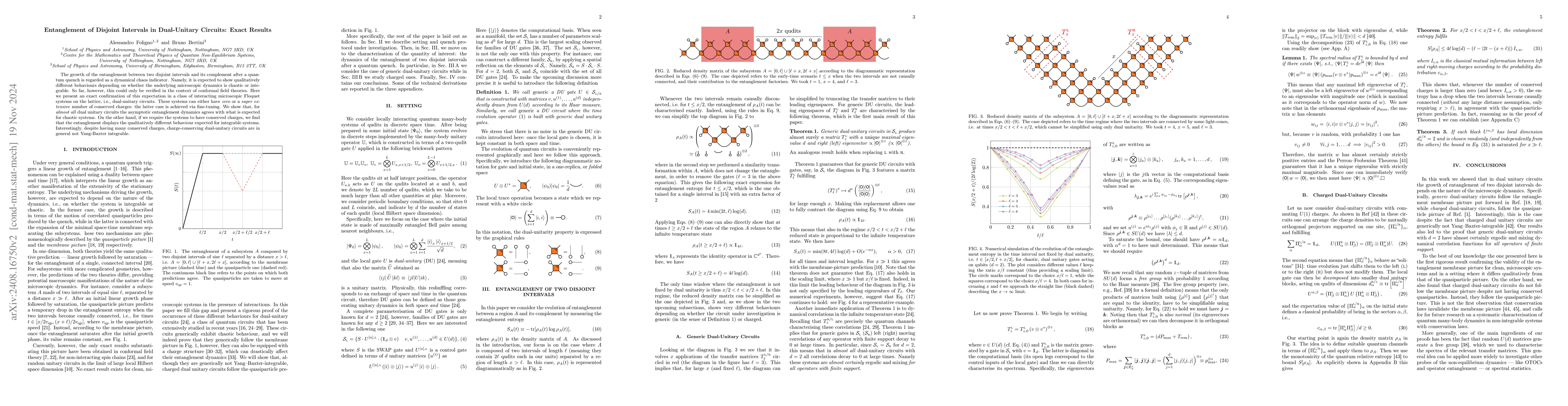 Thumbnail for Entanglement of Disjoint Intervals in Dual-Unitary Circuits: Exact
  Results