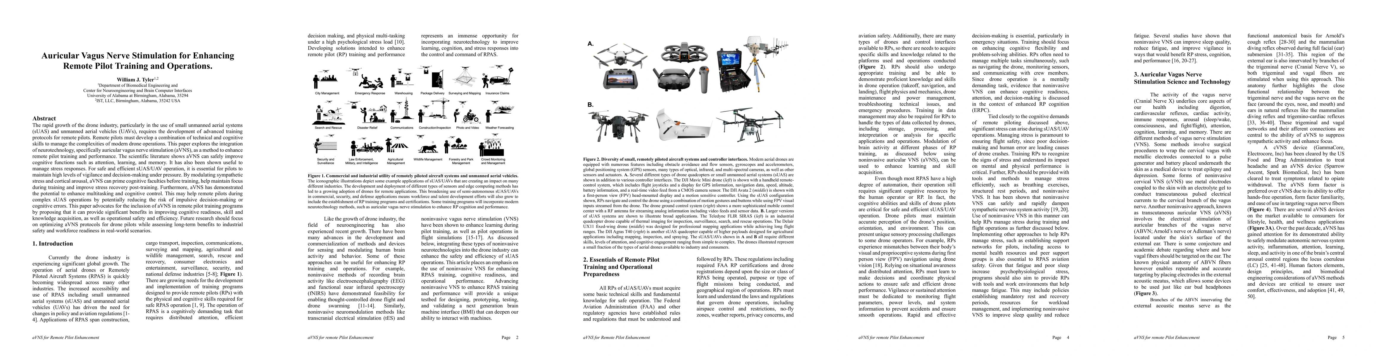 Thumbnail for Auricular Vagus Nerve Stimulation for Enhancing Remote Pilot Training
  and Operations
