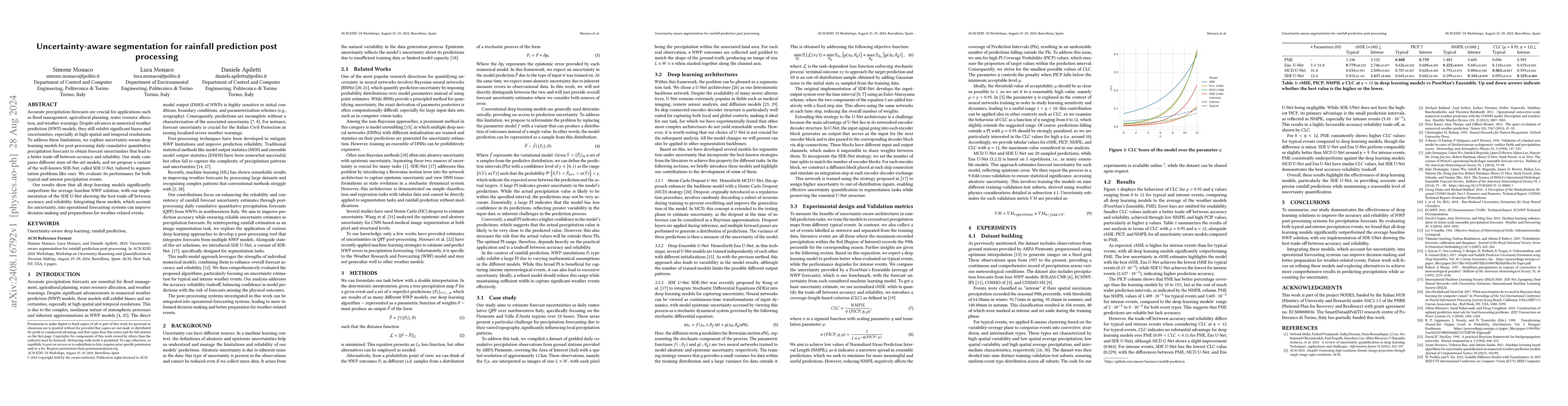 Thumbnail for Uncertainty-aware segmentation for rainfall prediction post processing