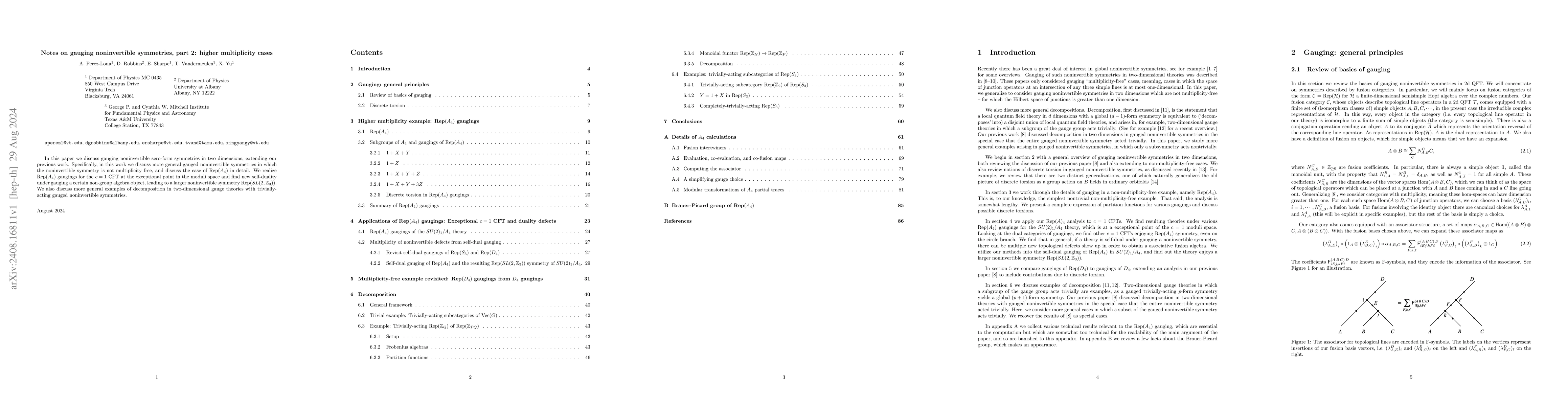 Thumbnail for Notes on gauging noninvertible symmetries, part 2: higher multiplicity
  cases