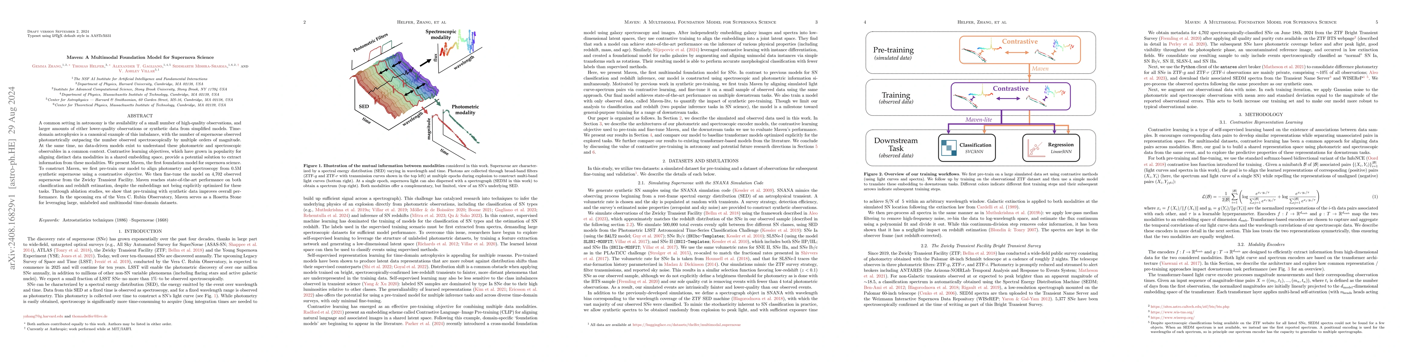 Thumbnail for Maven: A Multimodal Foundation Model for Supernova Science