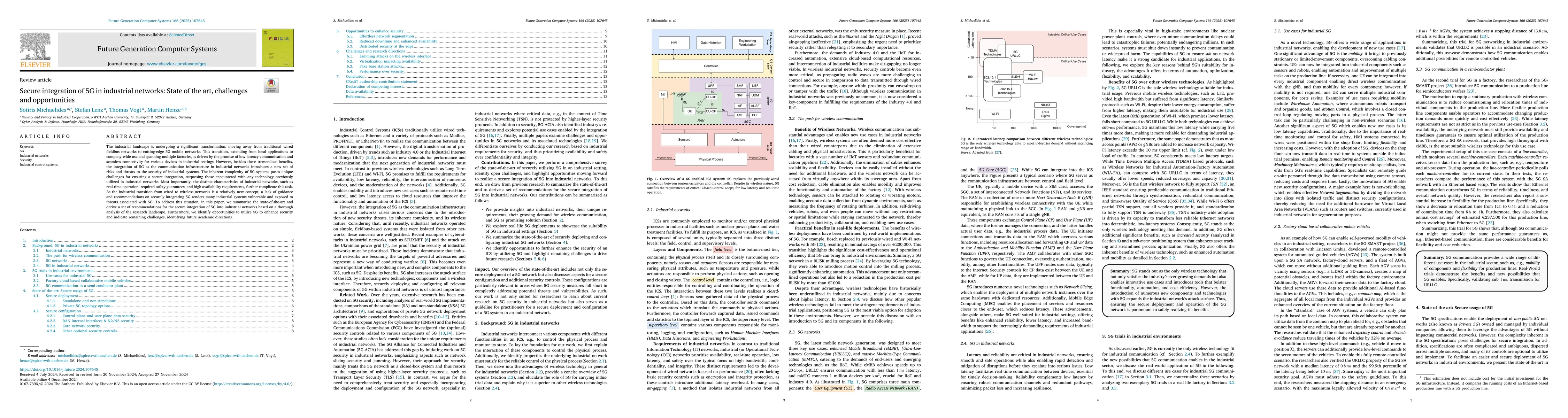 Thumbnail for Secure Integration of 5G in Industrial Networks: State of the Art,
  Challenges and Opportunities