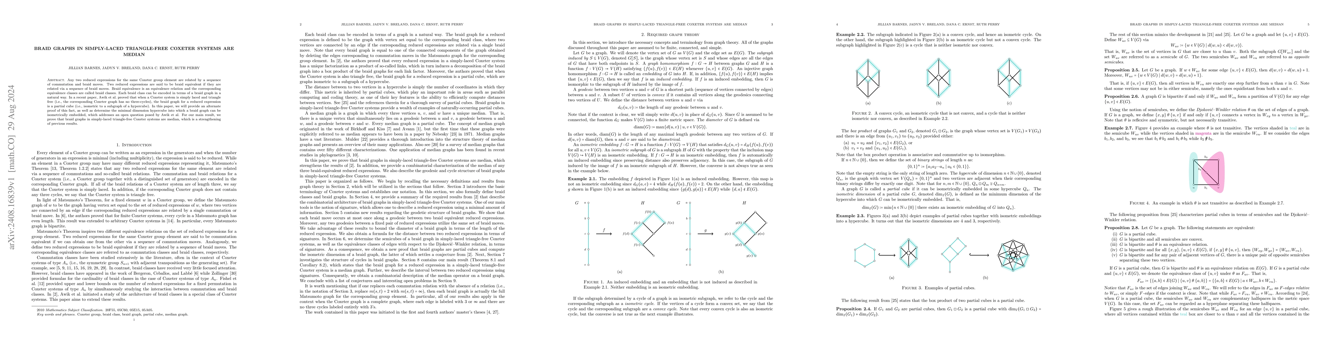 Thumbnail for Braid graphs in simply-laced triangle-free Coxeter systems are median