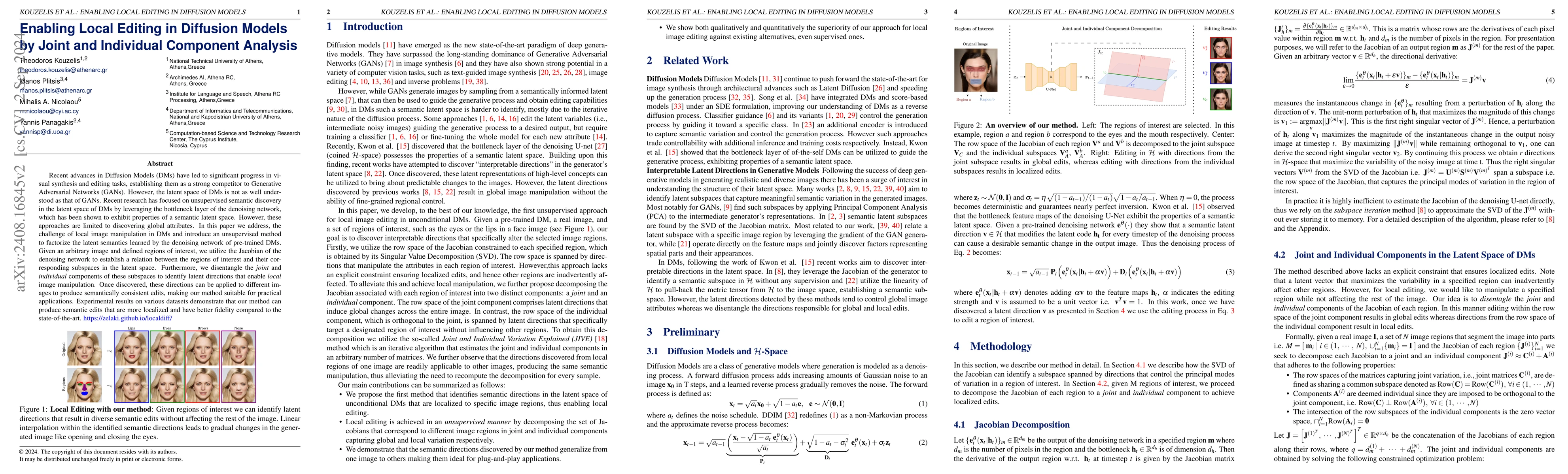 Thumbnail for Enabling Local Editing in Diffusion Models by Joint and Individual
  Component Analysis