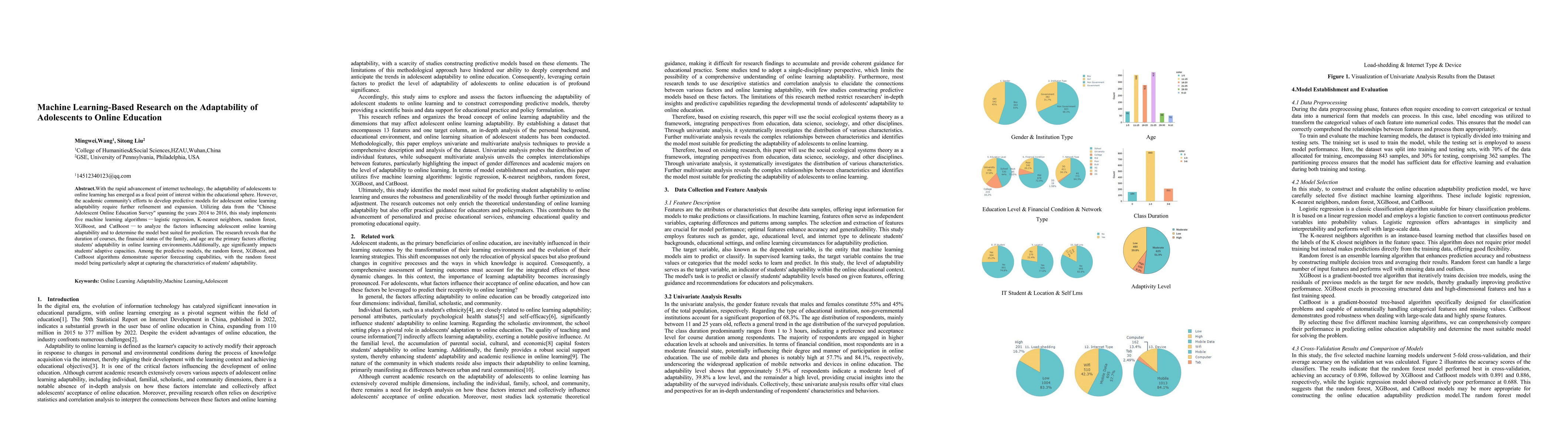 Thumbnail for Machine Learning-Based Research on the Adaptability of Adolescents to
  Online Education