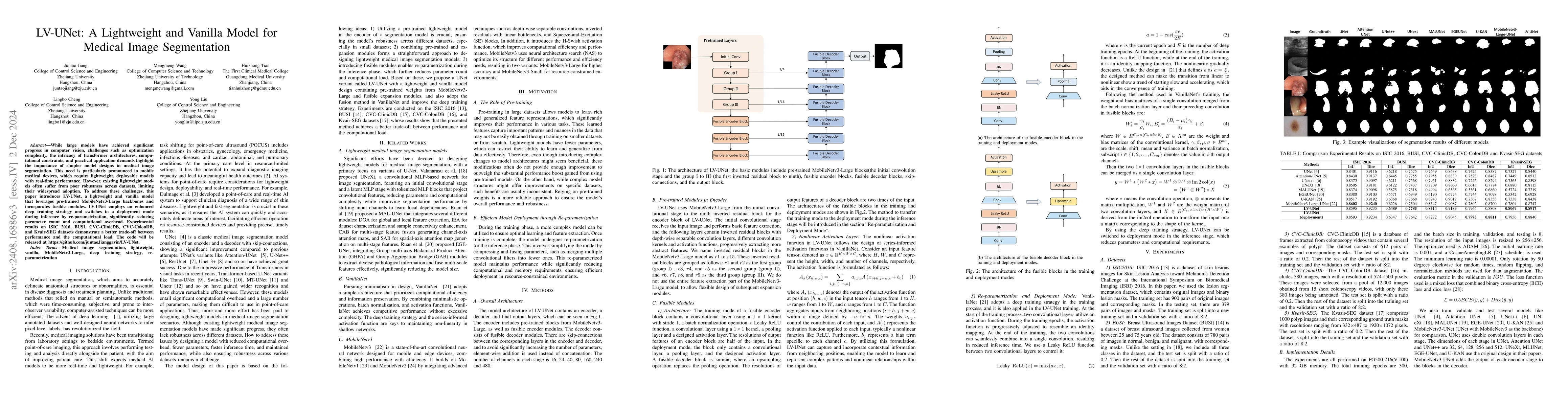 Thumbnail for LV-UNet: A Lightweight and Vanilla Model for Medical Image Segmentation