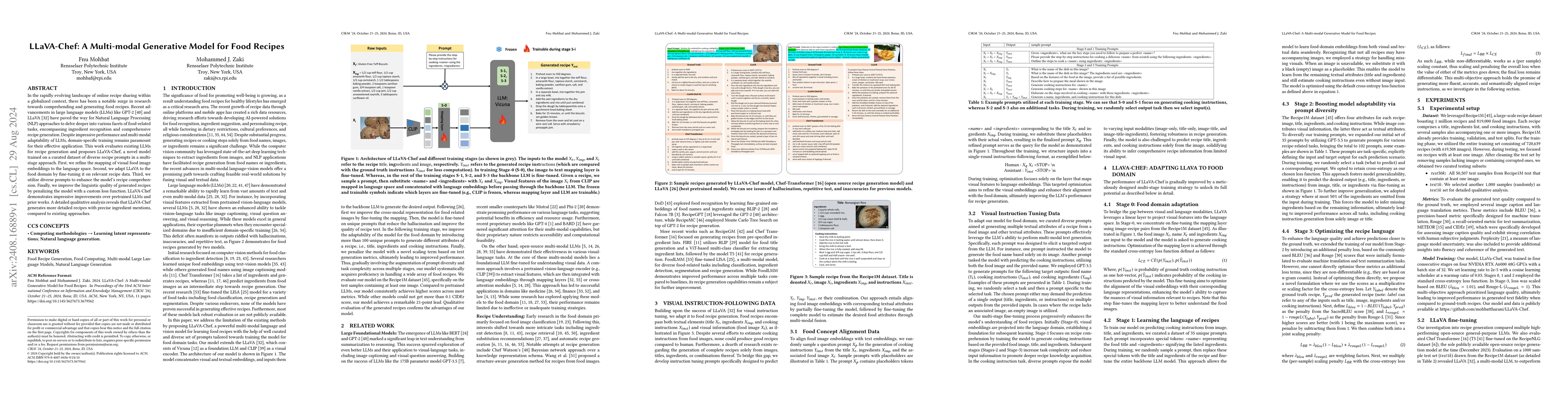 Thumbnail for LLaVA-Chef: A Multi-modal Generative Model for Food Recipes