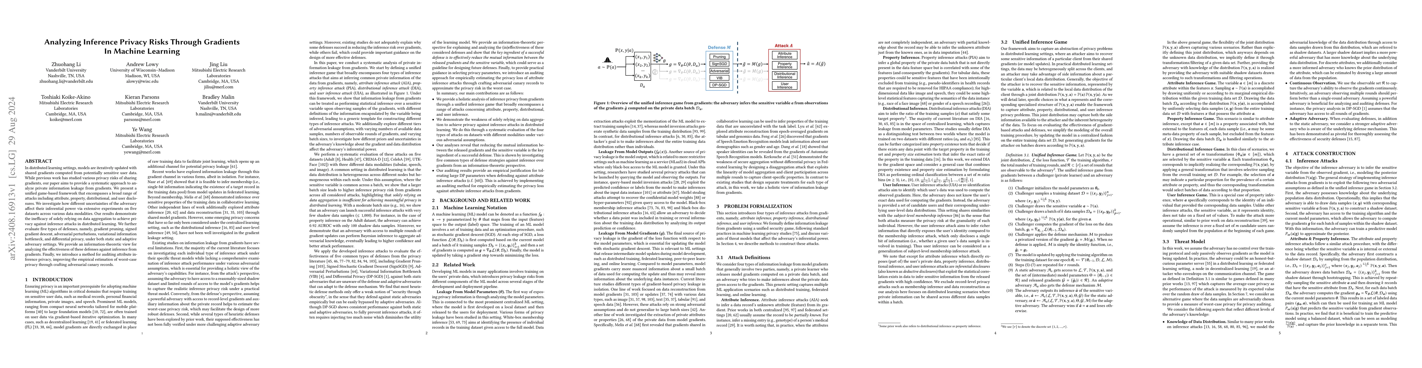 Thumbnail for Analyzing Inference Privacy Risks Through Gradients in Machine Learning
