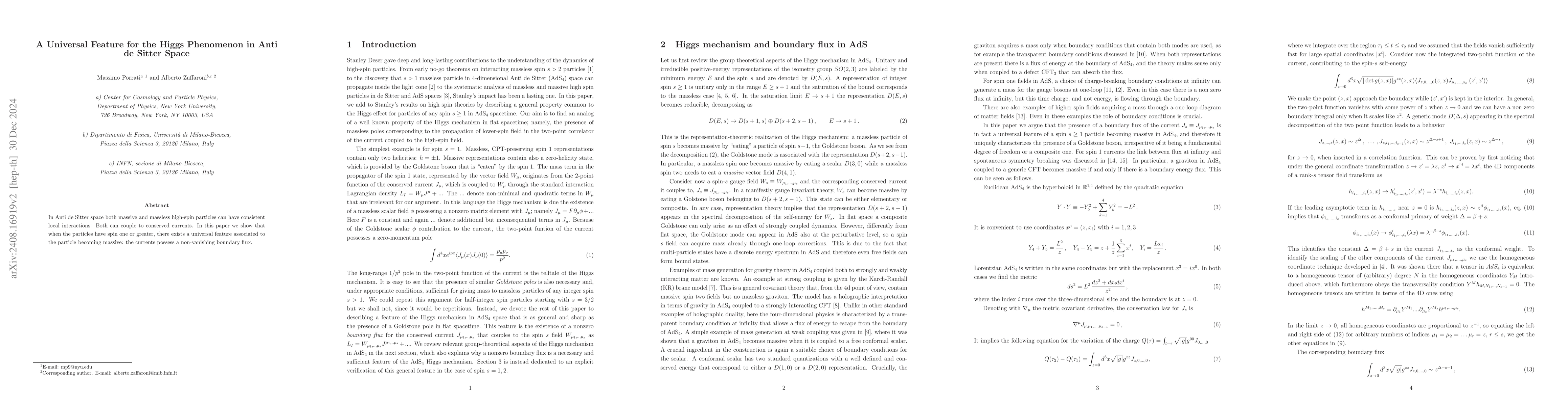 Thumbnail for A Universal Feature for the Higgs Phenomenon in Anti de Sitter Space