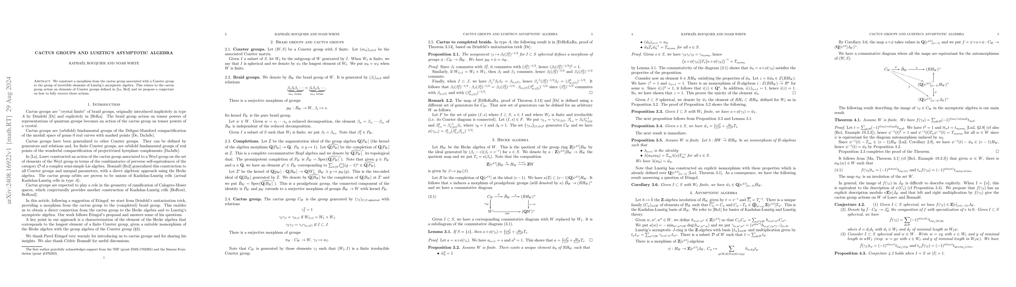 Thumbnail for Cactus groups and Lusztig's asymptotic algebra
