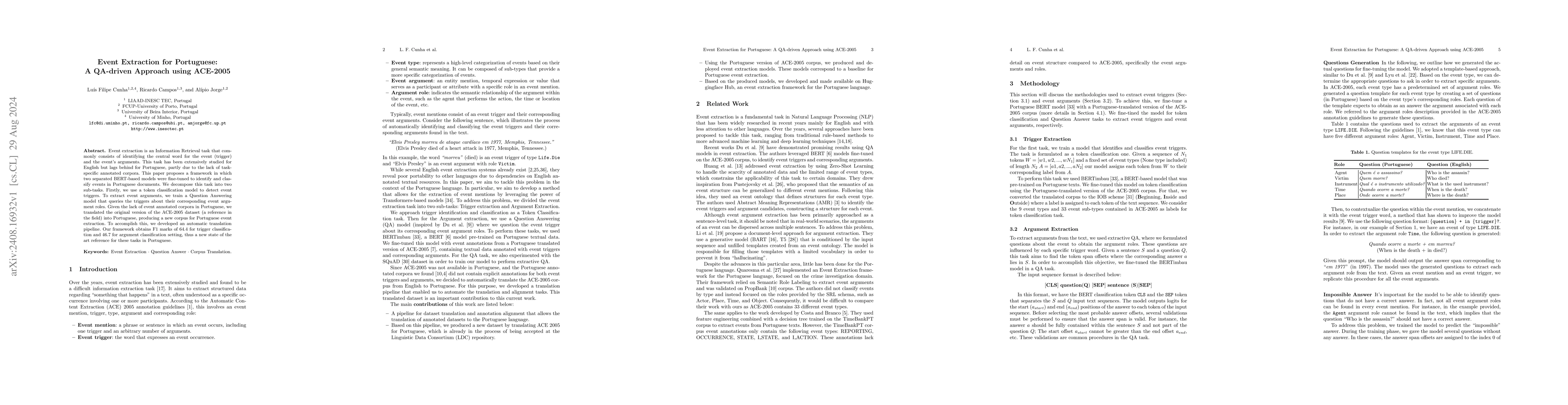 Thumbnail for Event Extraction for Portuguese: A QA-driven Approach using ACE-2005