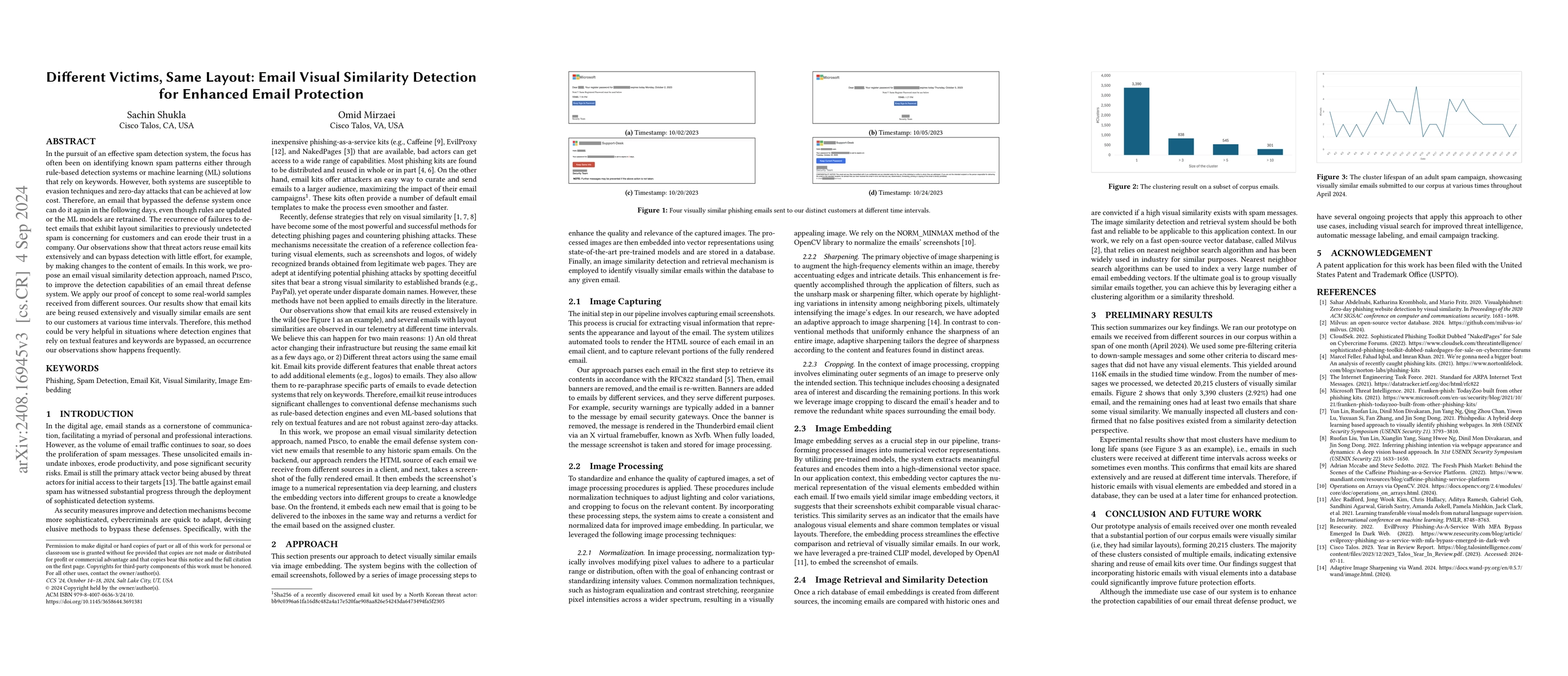 Thumbnail for Different Victims, Same Layout: Email Visual Similarity Detection for
  Enhanced Email Protection